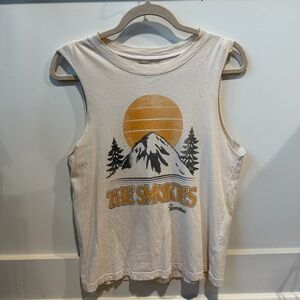 MATE the Label Cream Graphic Tank Top The Smokies Tee Tennessee Muscle Tank